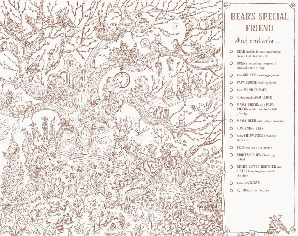 Brown Bear Wood: A Search-and-Find Coloring Book: Over 100