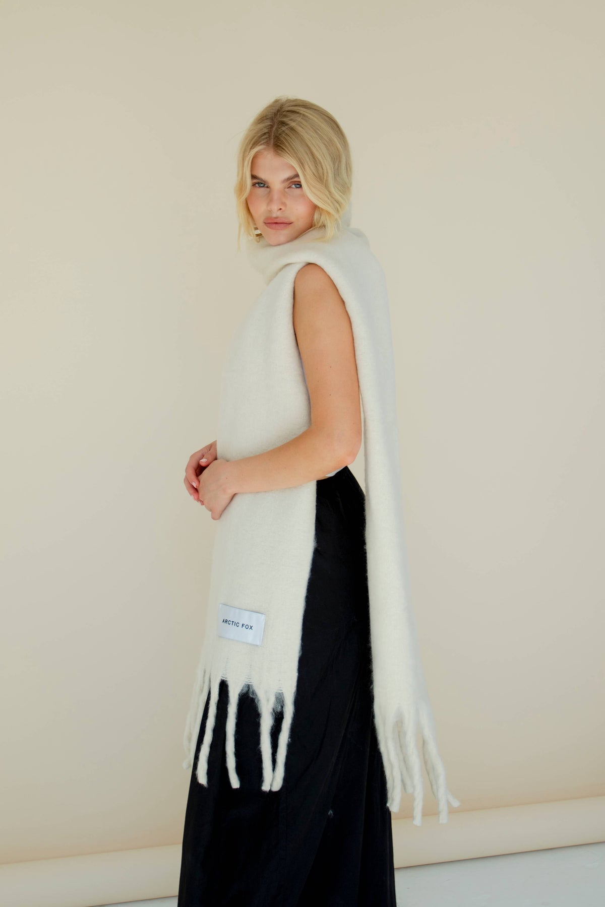 The Reykjavik Scarf -  Rice White