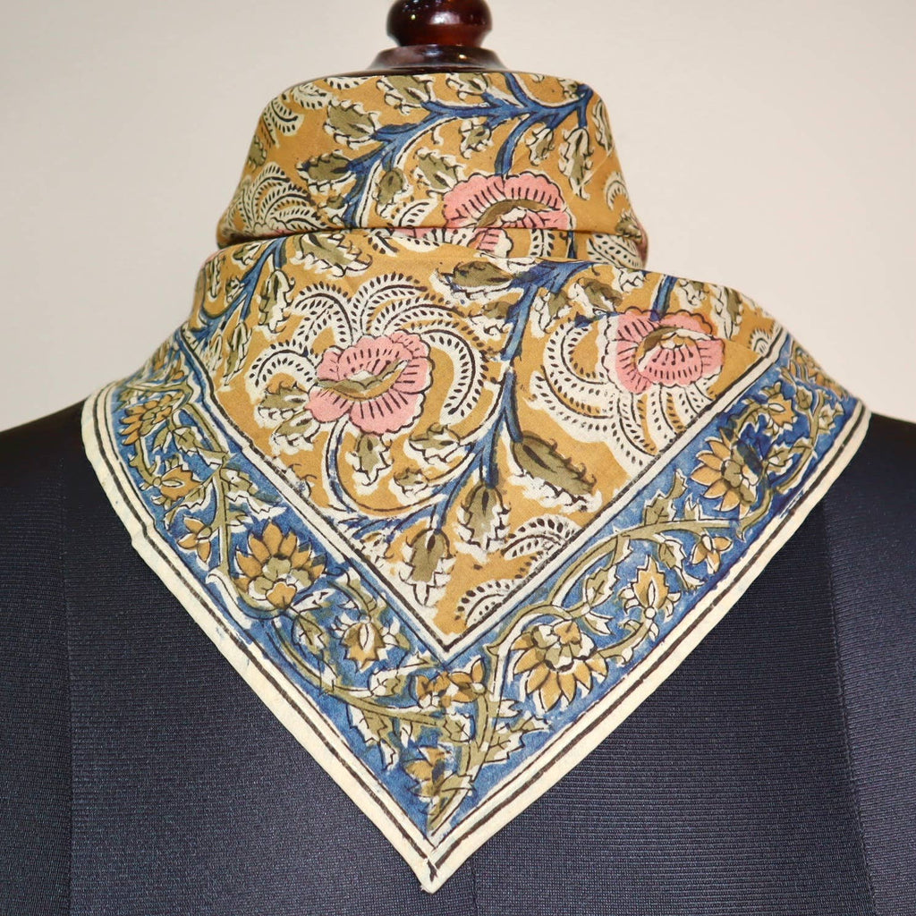 Amber Vine - Kalamkari Cotton Bandana
