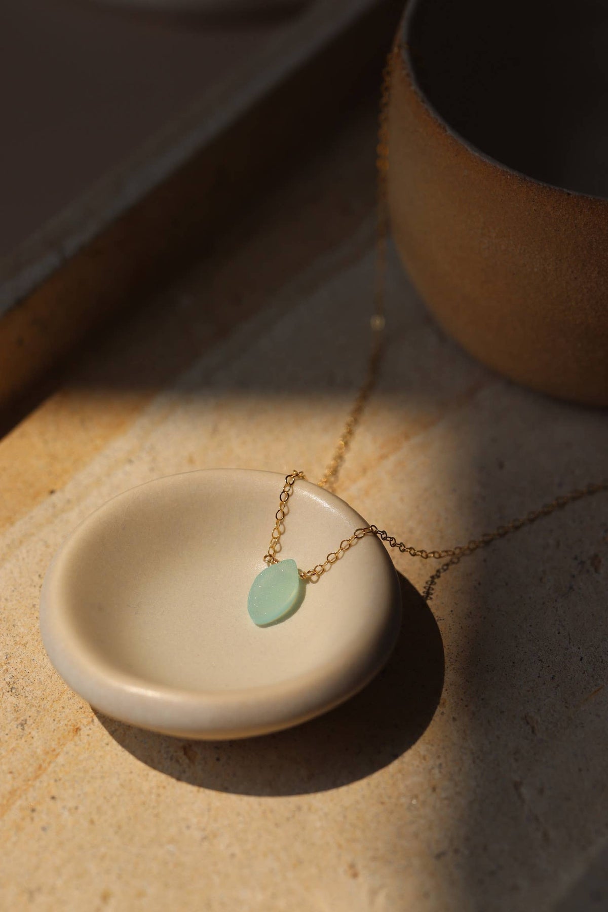 Aqua Druzy Necklace