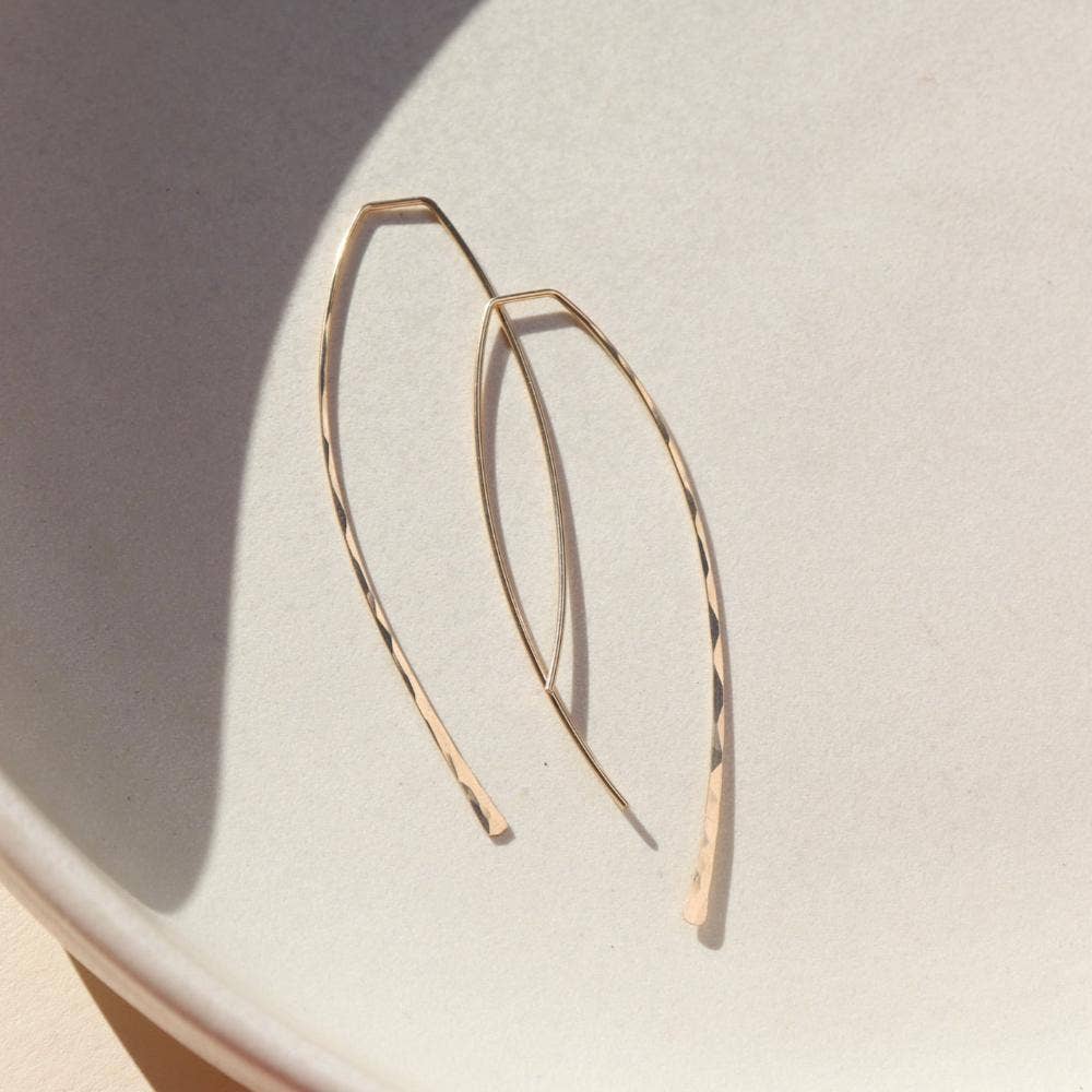 Ebb + Flow Slide Earrings I Hammered Shape Earrings