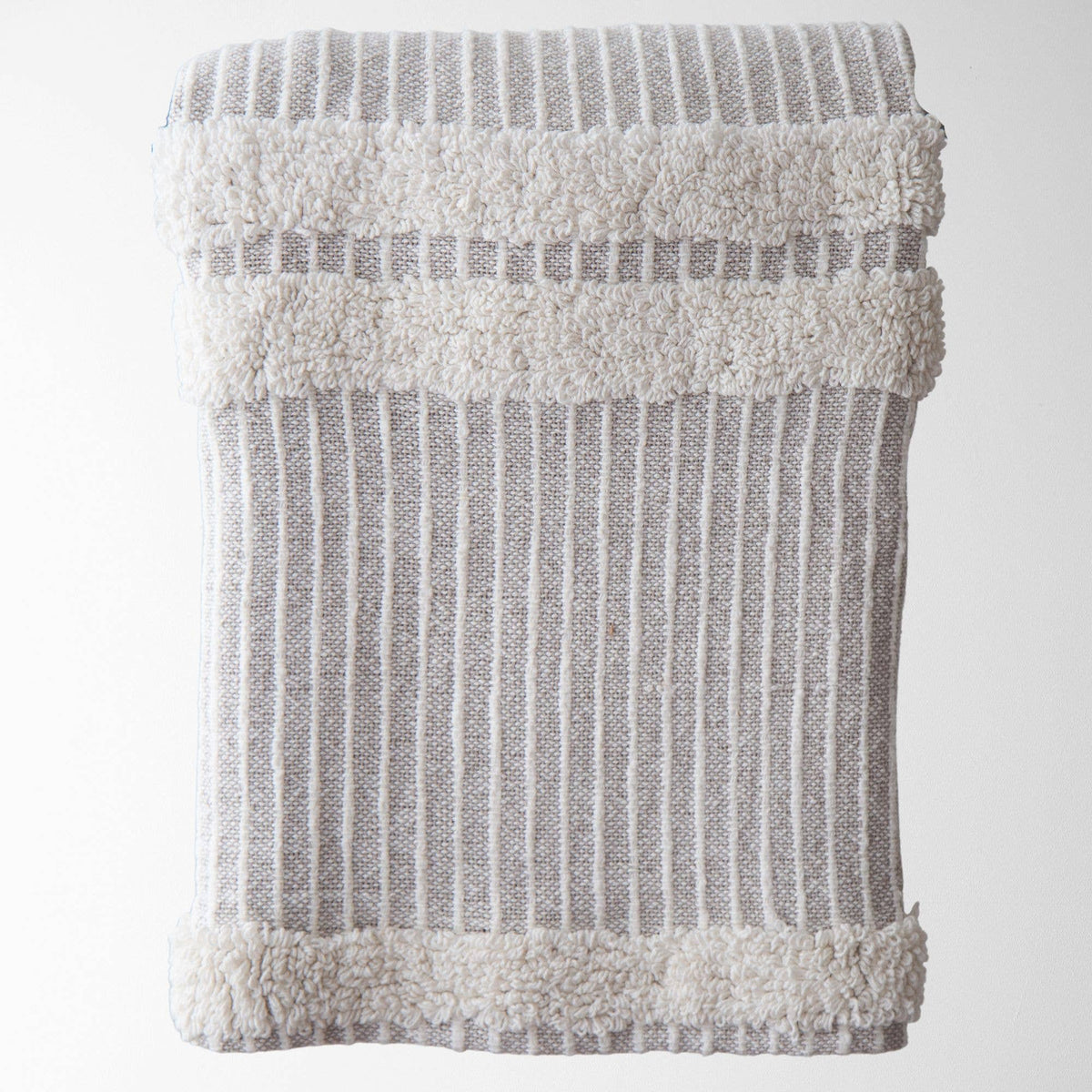 Blake Cotton Striped Throw Blanket – Cozy, Textured, Soft