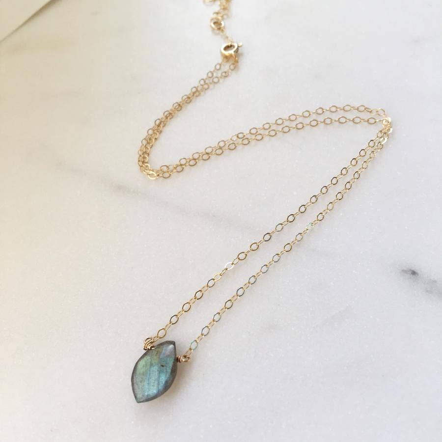 Marquise Necklace in 14k Gold Fill or Sterling Silver