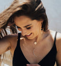 Crescent Moon Necklace in 14k Gold Fill