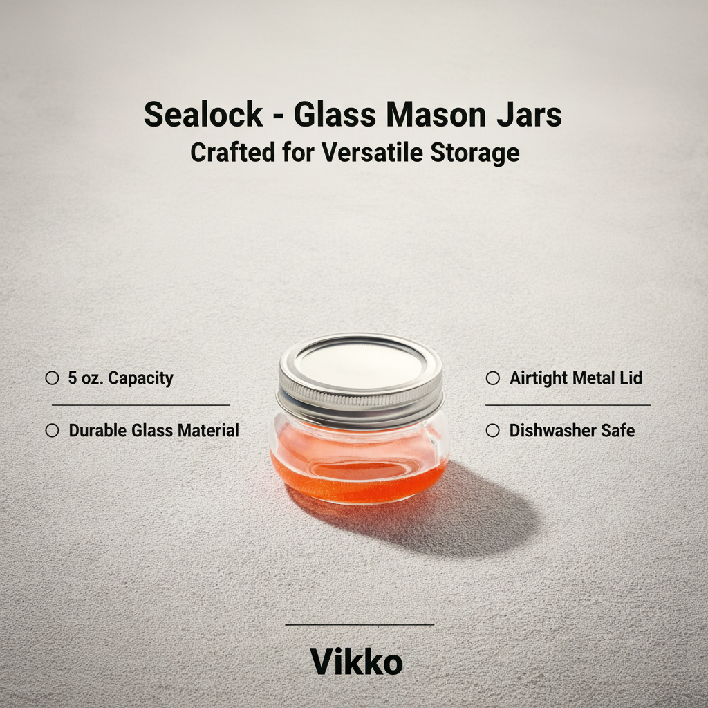 Sealock - Glass Mason Jars , 5 oz