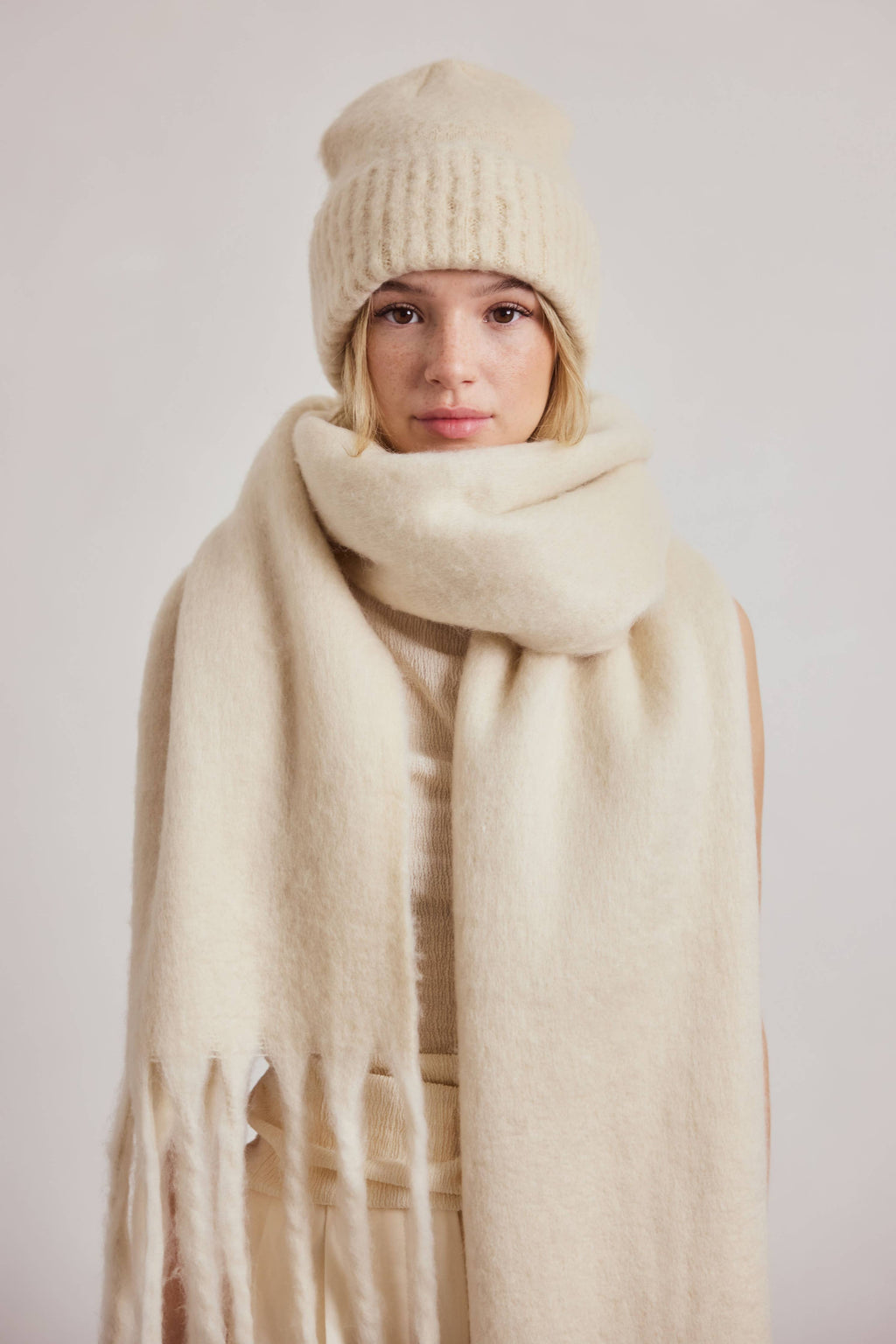 The Reykjavik Beanie Hat - Pebble Beige