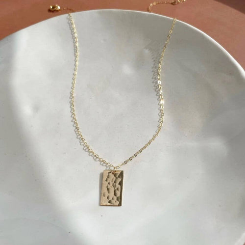 Box Charm Necklace in 14k Gold Fill or Sterling Silver 