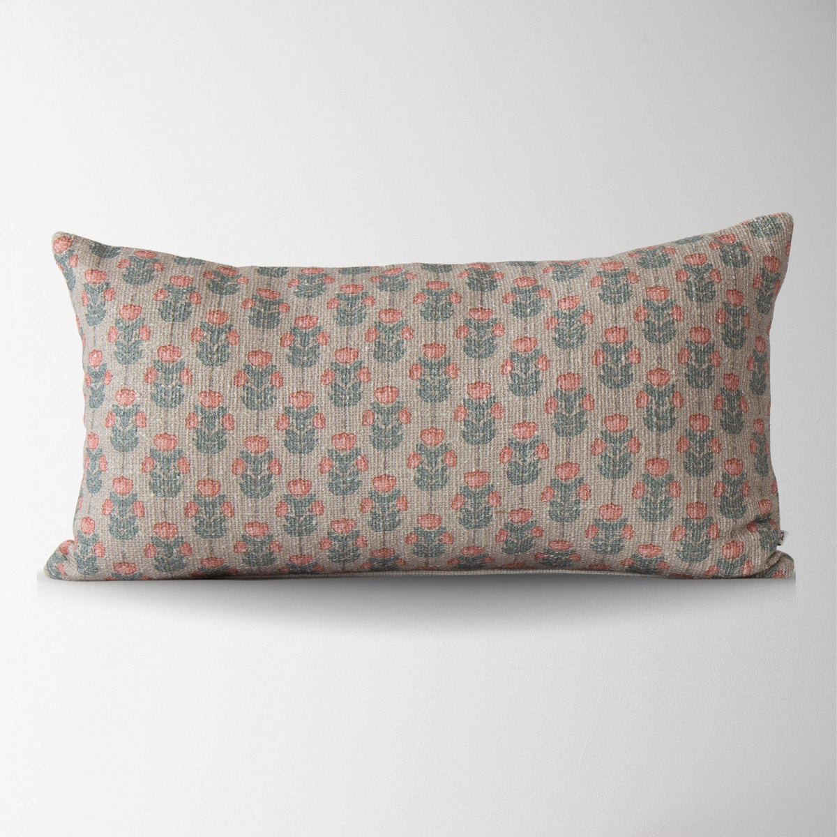 Zenni Vintage Petite Floral Pillow Cover in Oatmeal