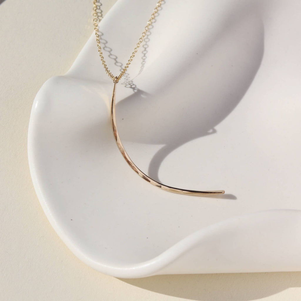 Crescent Moon Necklace in 14k Gold Fill