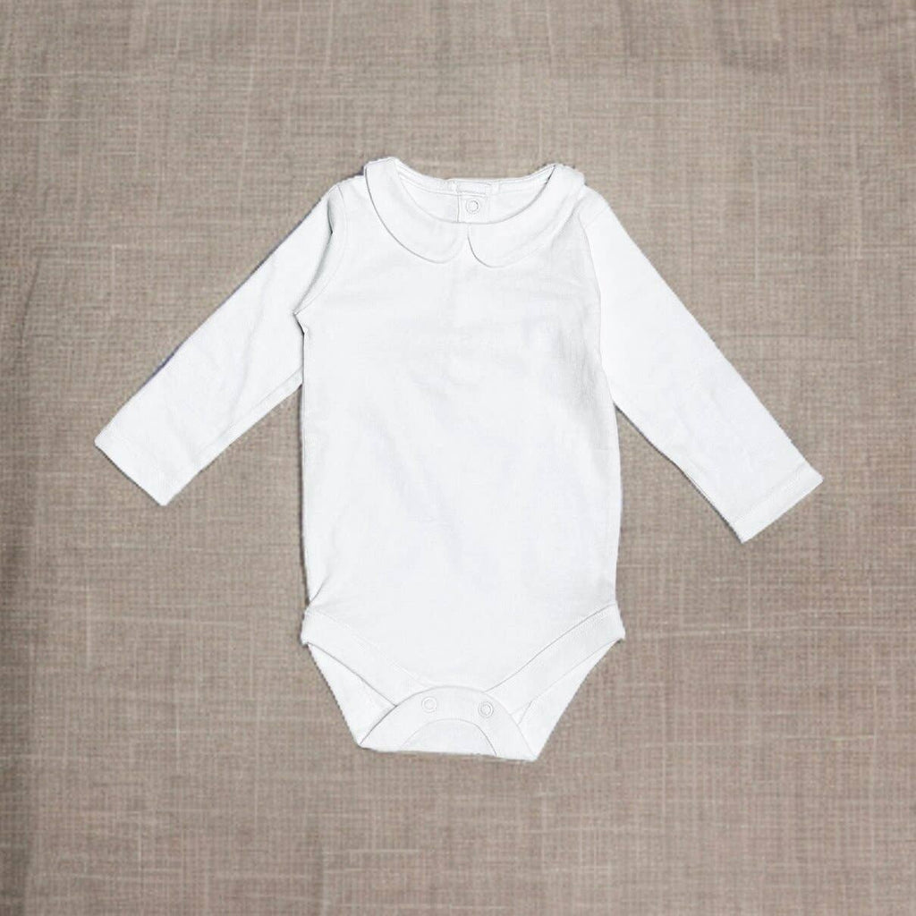 Basic Peter Pan Long Sleeve Baby Bodysuit (Organic Cotton)