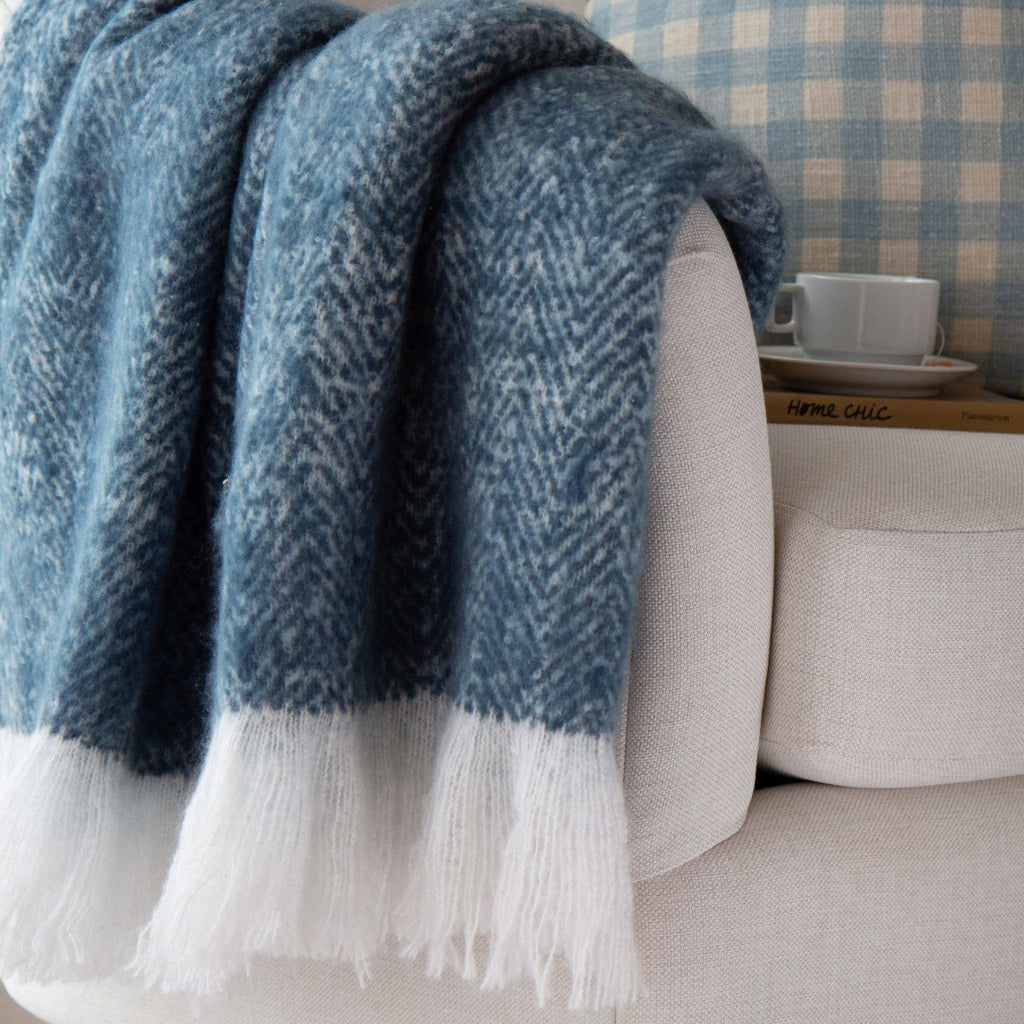 Ella Herringbone Brushed Throw– Soft, Stylish and home decor