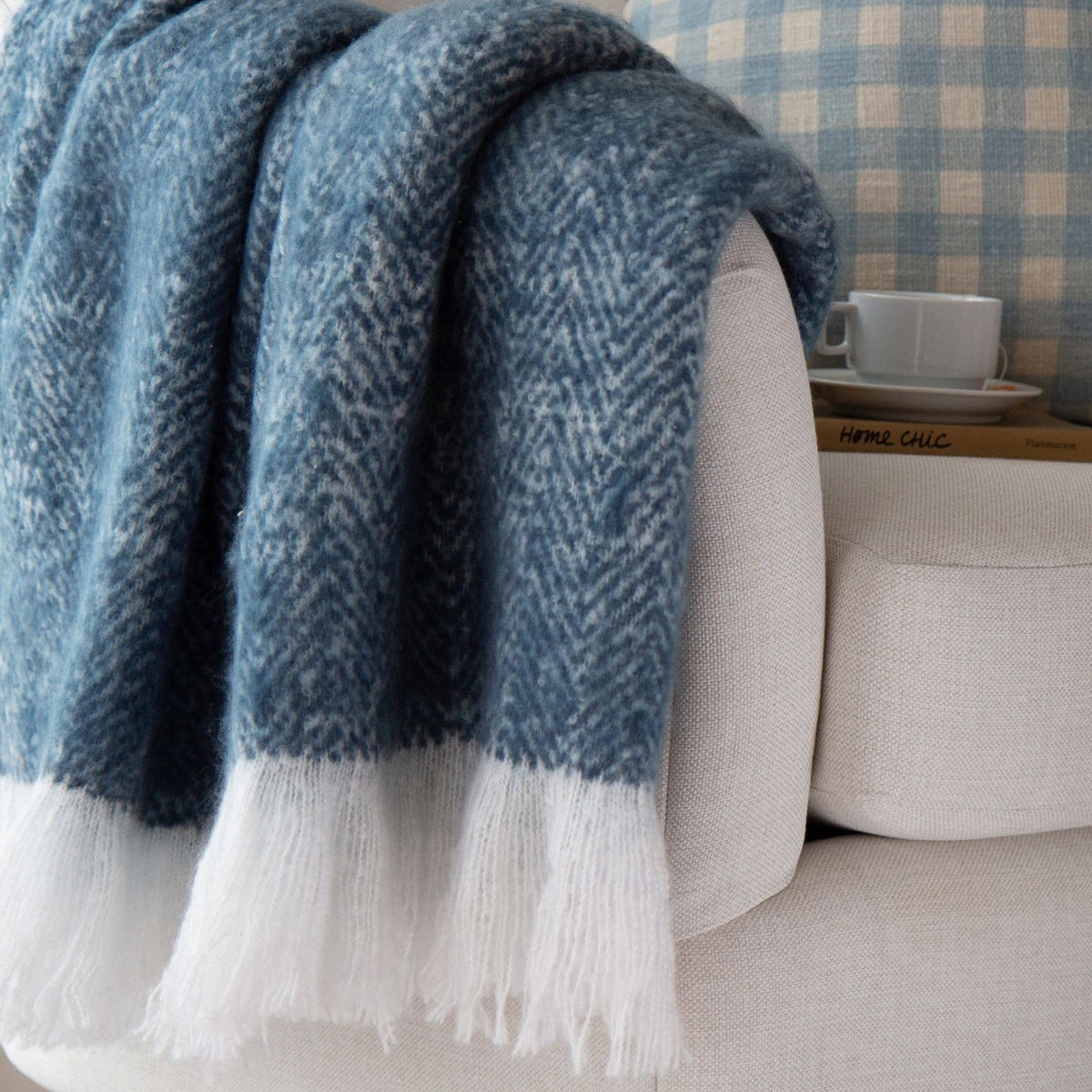 Ella Herringbone Brushed Throw– Soft, Stylish and home decor