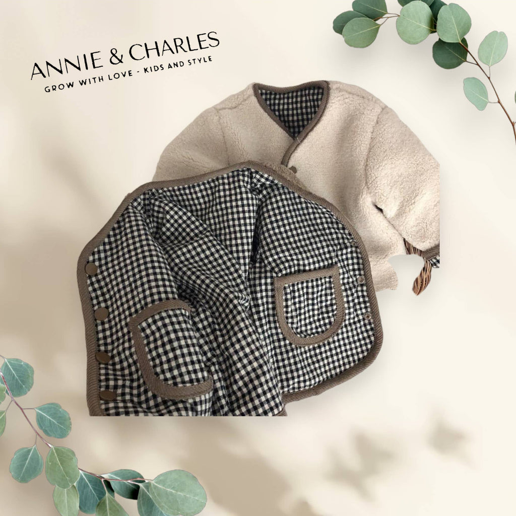 Annie & Charles® fluffy reversible jacket