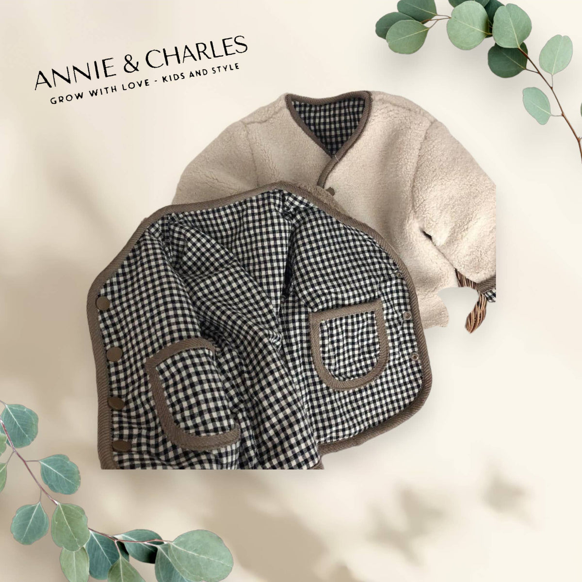 Annie & Charles® fluffy reversible jacket