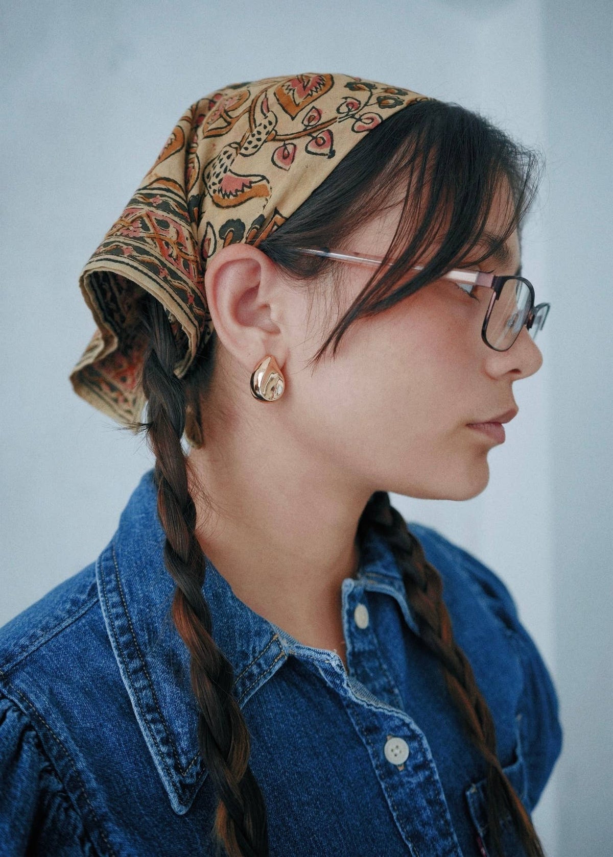 Autumn Leaf - Kalamkari Cotton Bandana