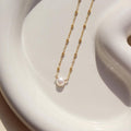 Beaded Pearl Necklace in 14k Gold Fill or Sterling Silver 