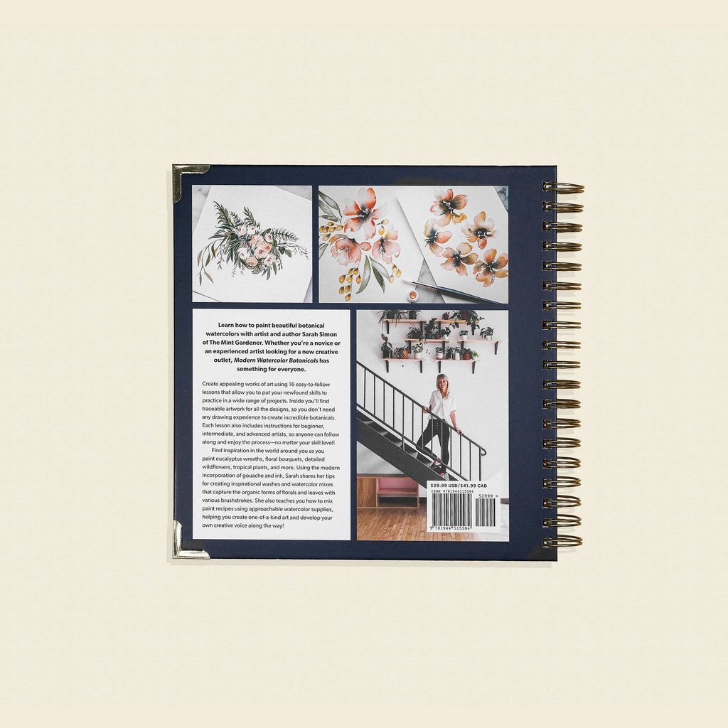 How-to Watercolor Book: Modern Watercolor Botanical (Spiral)