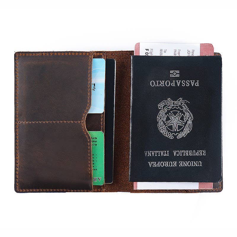 Passport Cover, Genuine Leather Passport Holder Case