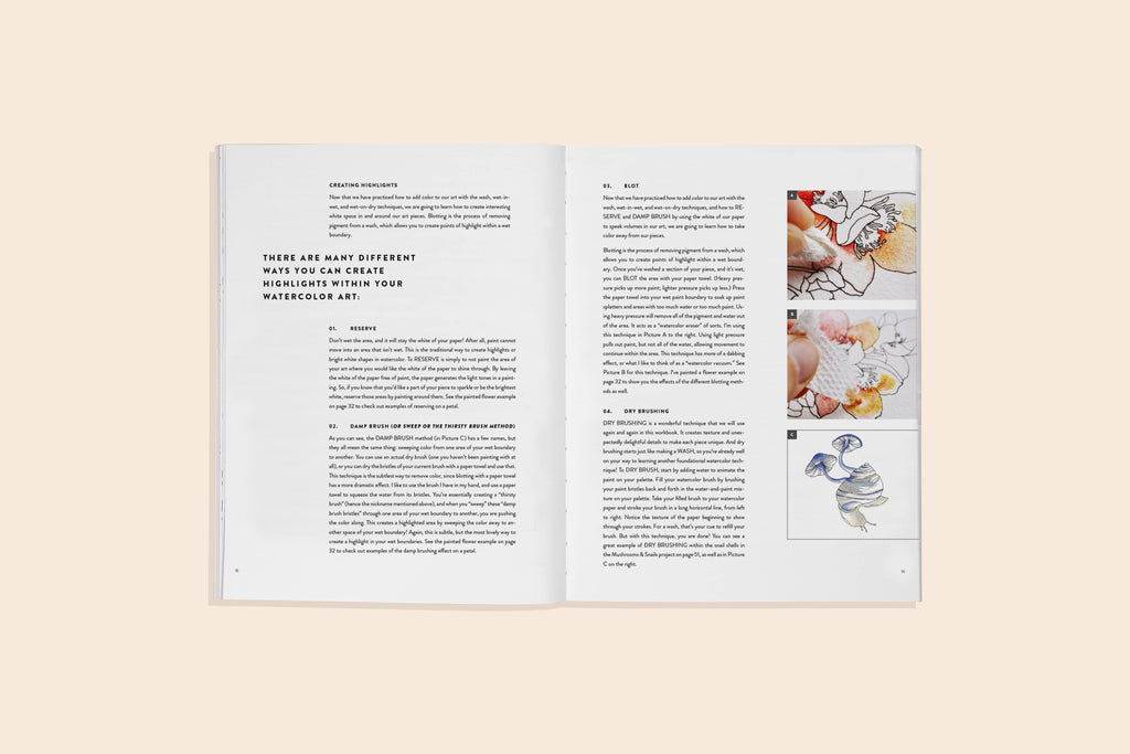 Watercolor Workbook 2: Flowers, Feathers, & Animal Friends