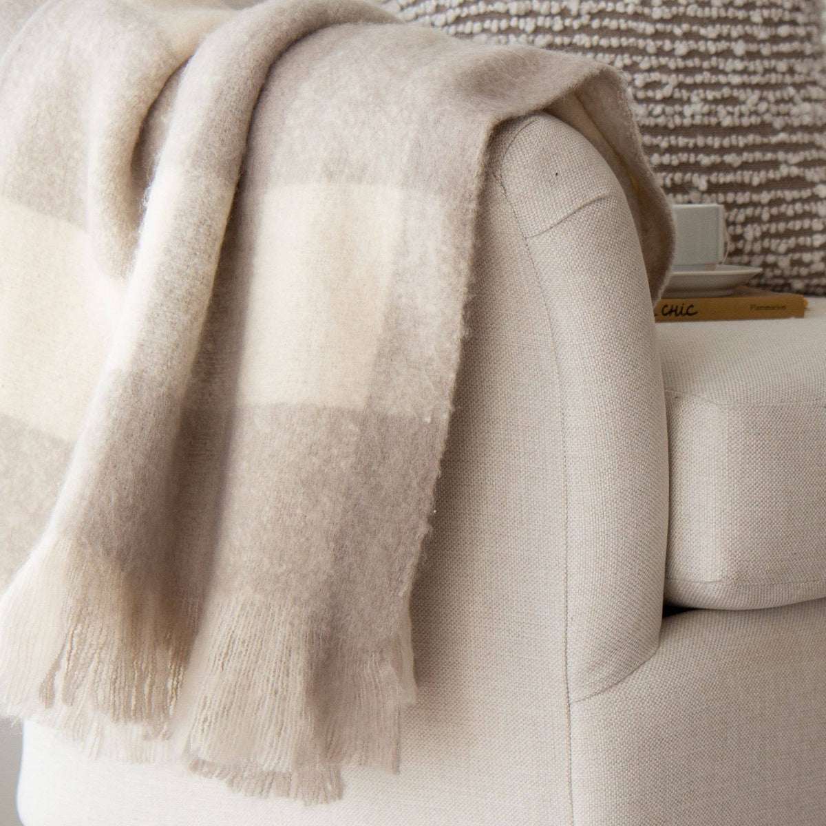 Buffalo Plaid Faux Mohair Throw - Farah Soft and Cozy
