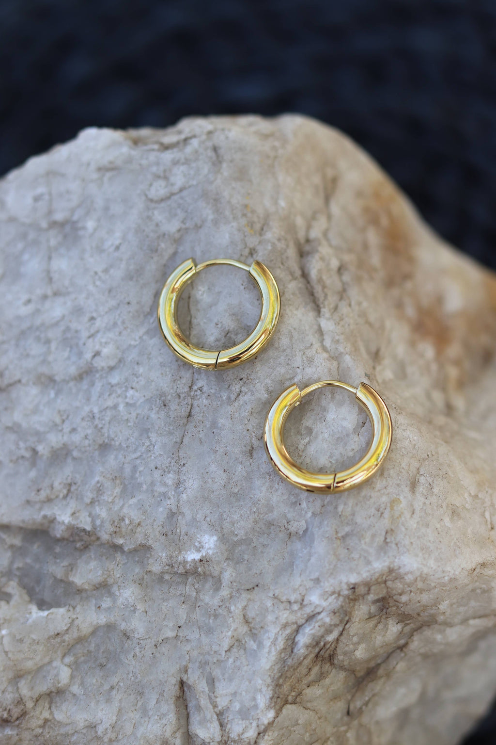 Mara Hoops Gold - Stainless Steel - Waterproof