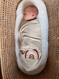 Premium GOTs Organic Cotton Swaddle Wrap - Rainbow