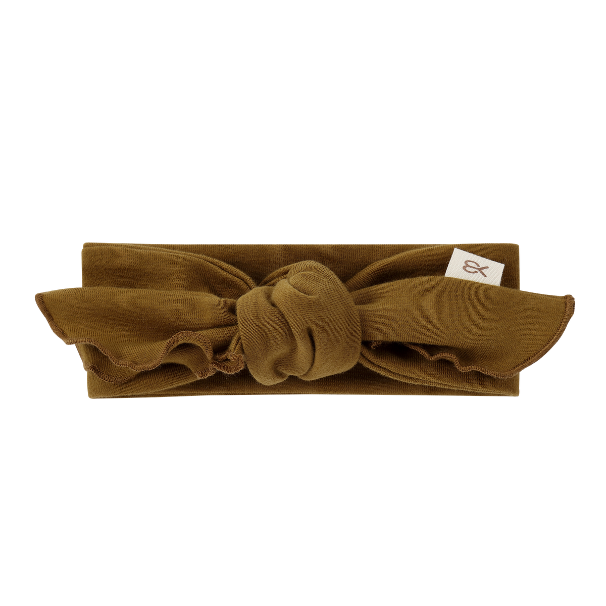 Organic Cotton Hair Bow - Chocolate