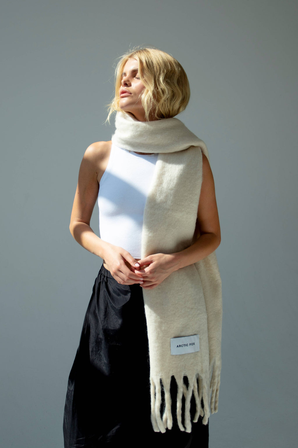 The Reykjavik Scarf -  Rice White