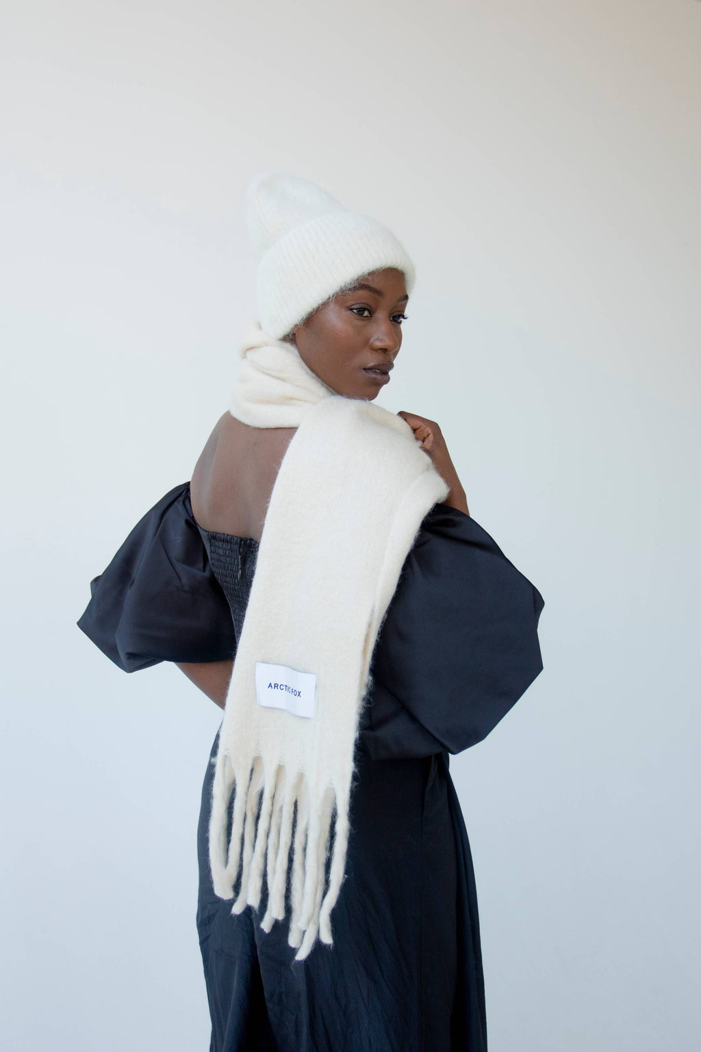 The Reykjavik Scarf -  Rice White