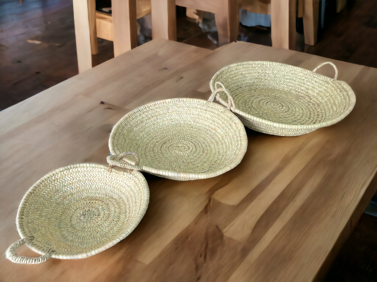 MOROCCAN STRAW WOVEN PLATE