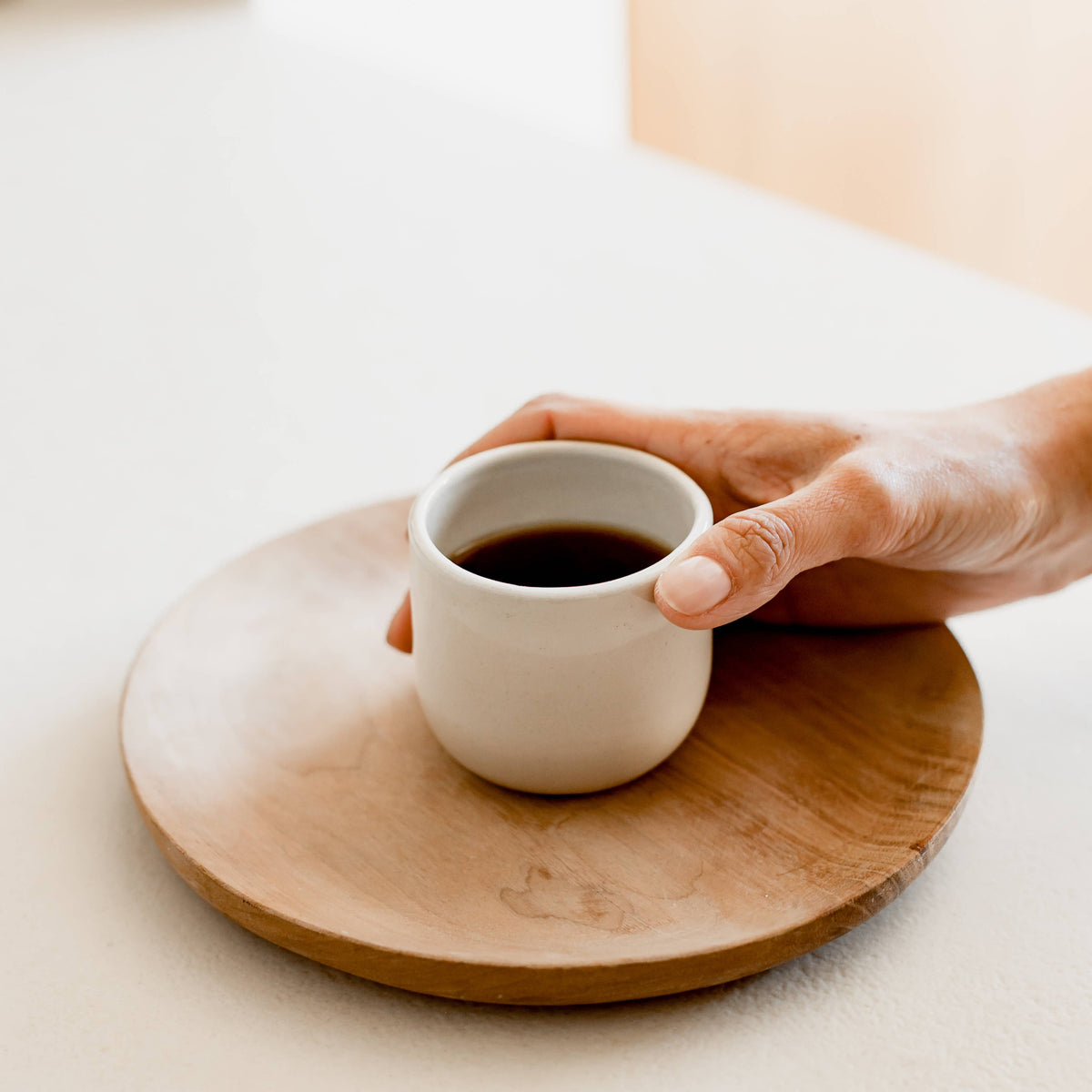 Handmade artisanal espresso coffee cup