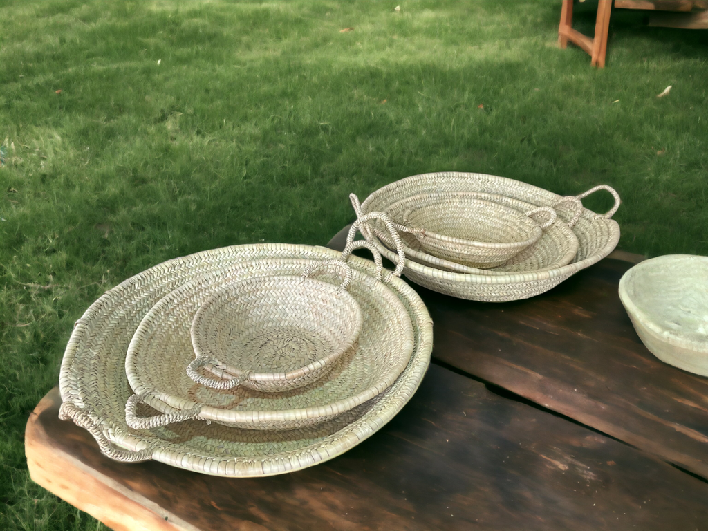 MOROCCAN STRAW WOVEN PLATE