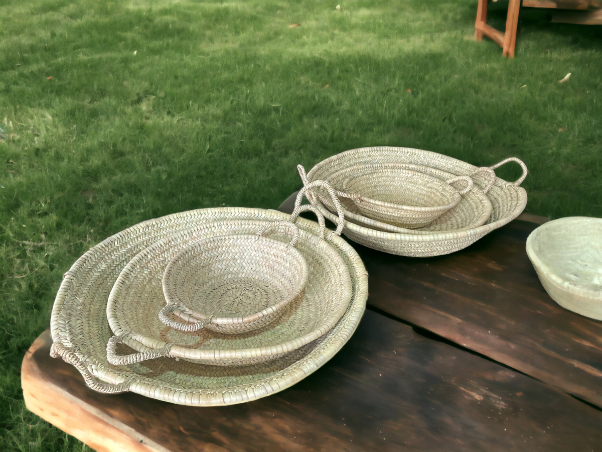 MOROCCAN STRAW WOVEN PLATE