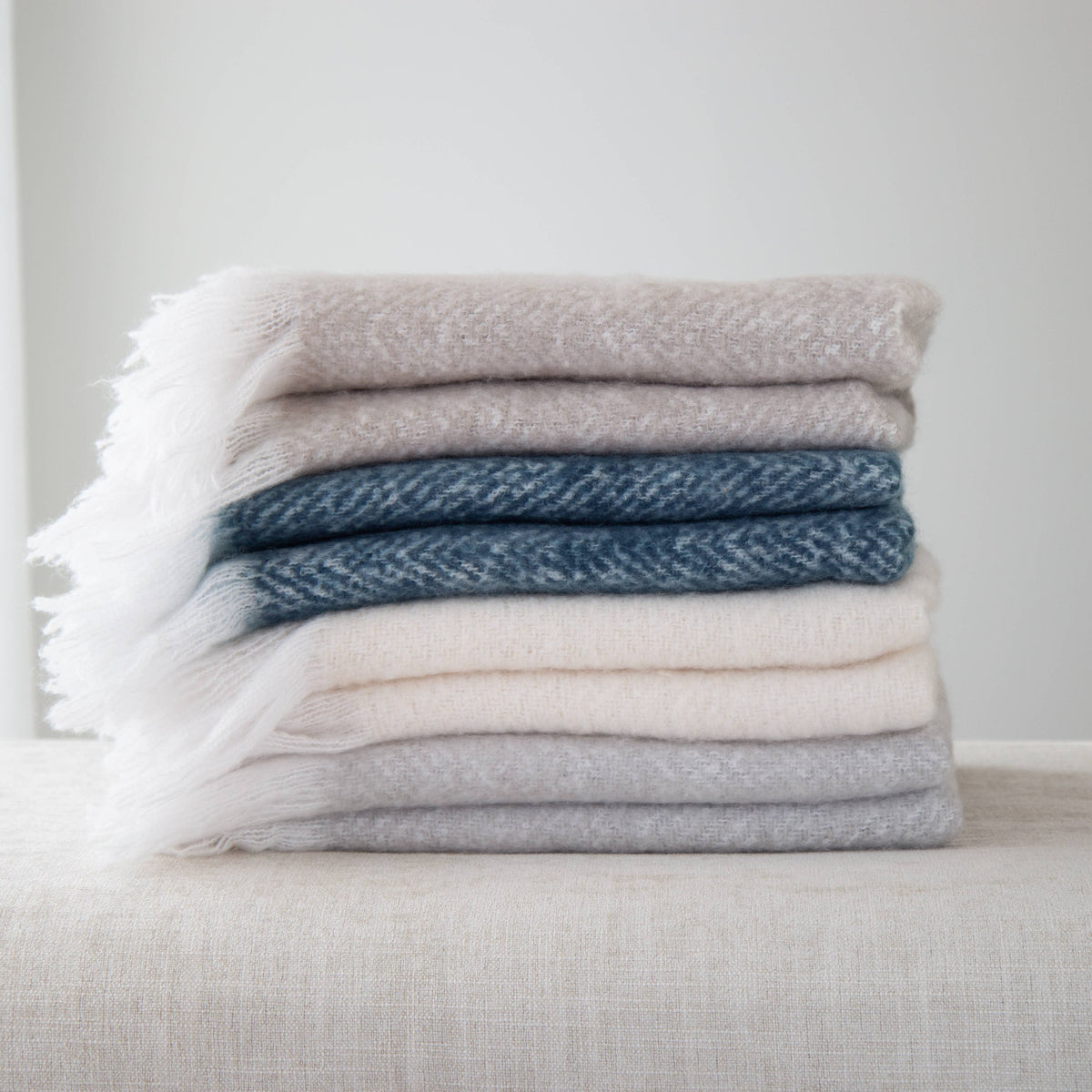 Ella Herringbone Brushed Throw– Soft, Stylish and home decor