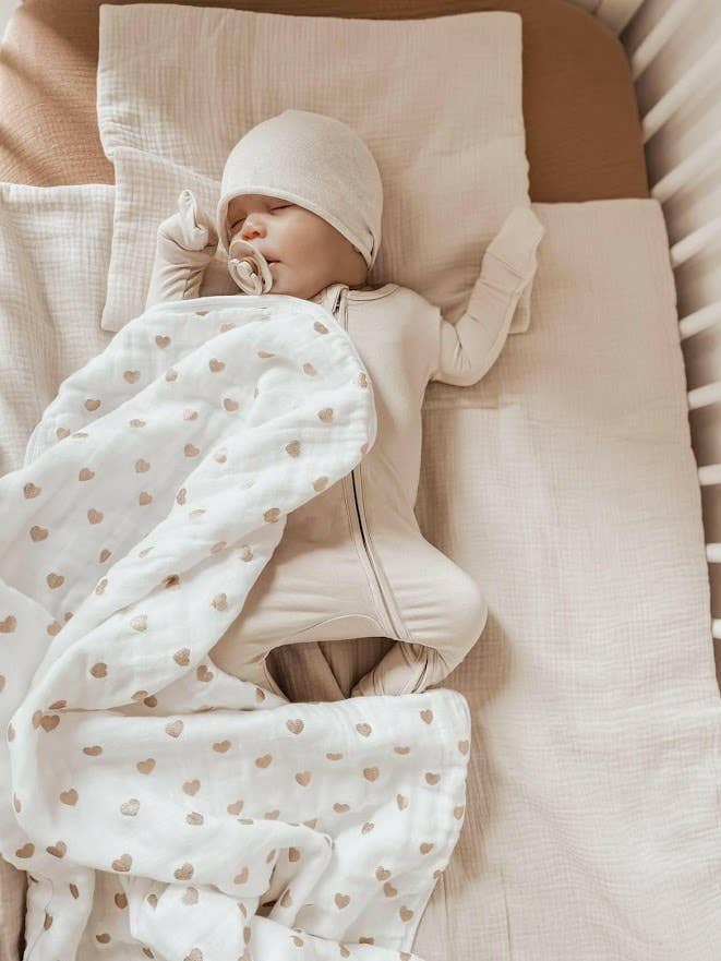 Thick Bamboo Muslin Blanket (4 layers, light quilt) Love