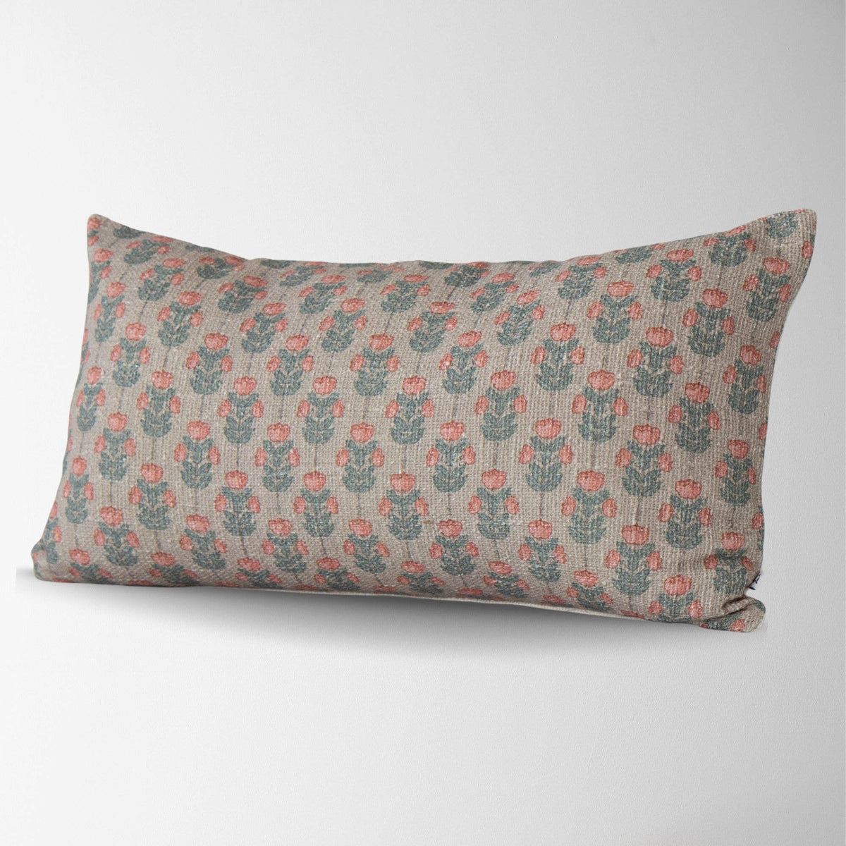 Zenni Vintage Petite Floral Pillow Cover in Oatmeal