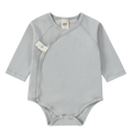 Organic Cotton Kimono Bodysuit  - Sky
