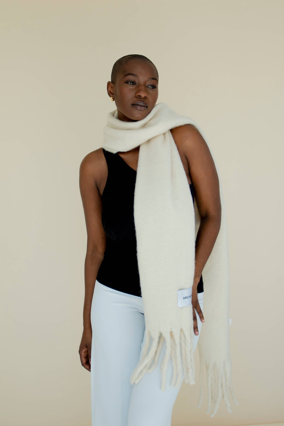 The Reykjavik Scarf -  Rice White