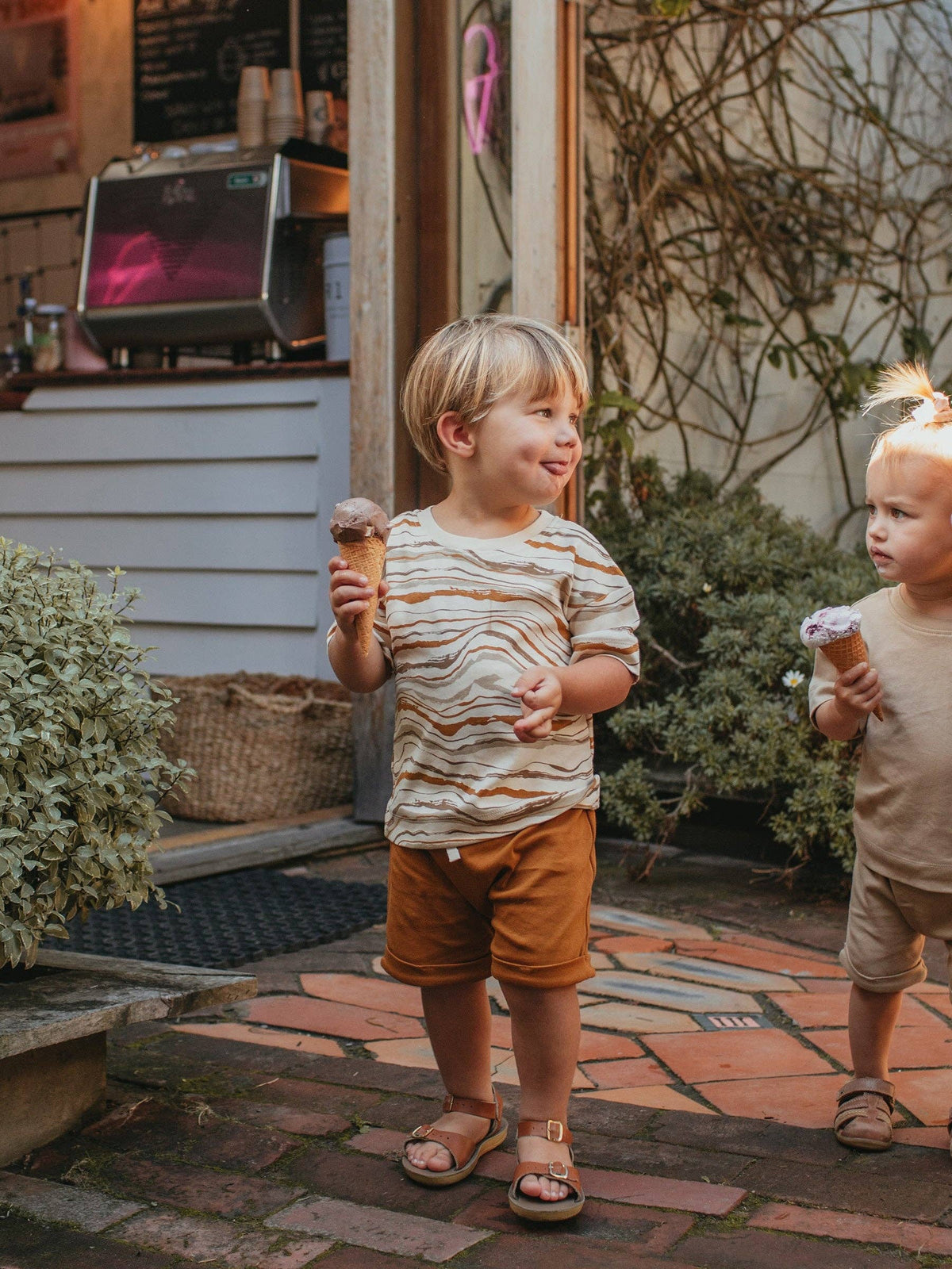 Drawstring Shorts - Ochre | Organic