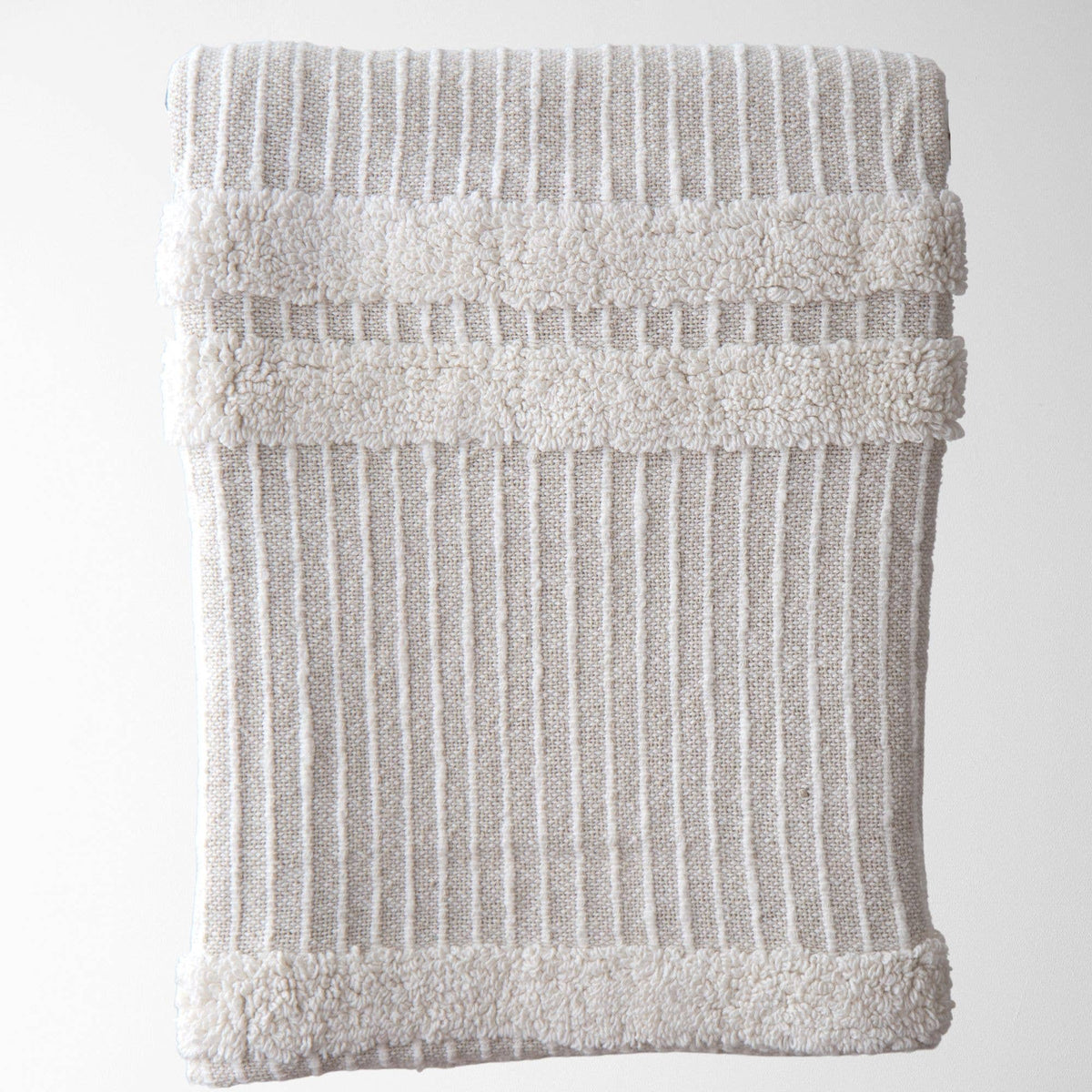 Blake Cotton Striped Throw Blanket – Cozy, Textured, Soft
