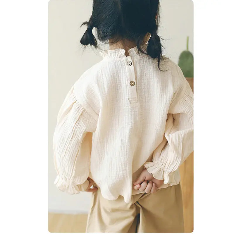 Annie & Charles® muslin blouse with collar
