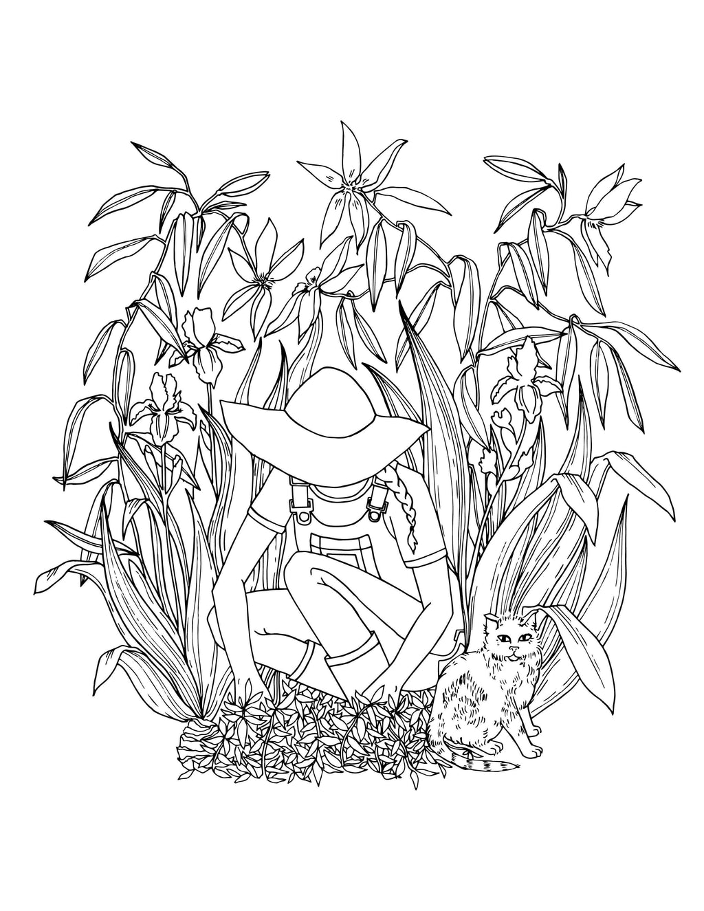 The Plant Lady: A Floral Adult Coloring Book
