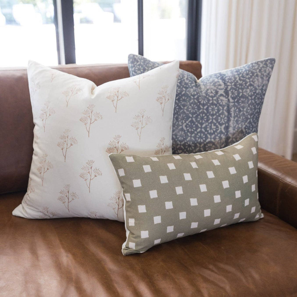 Olive Spaced Check - 18" | 22" | 12x20"