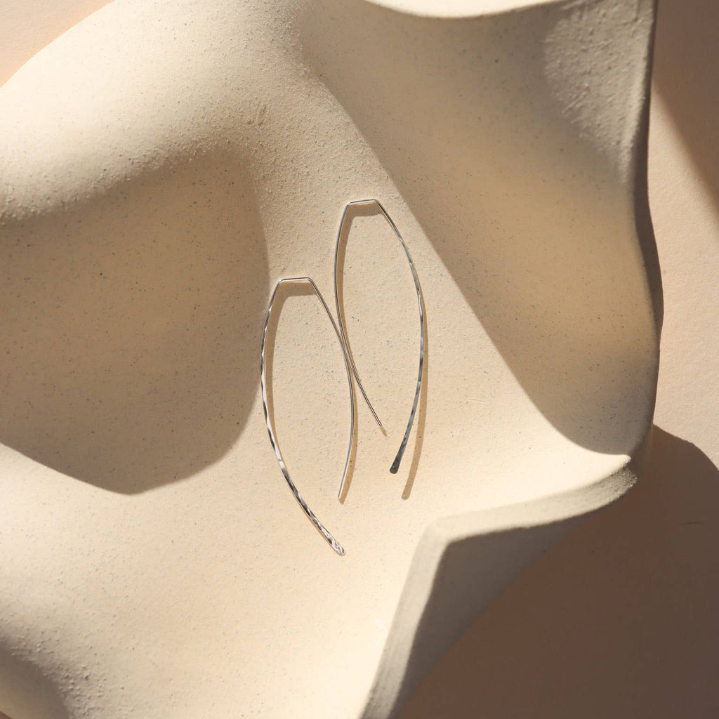 Ebb + Flow Slide Earrings I Hammered Shape Earrings