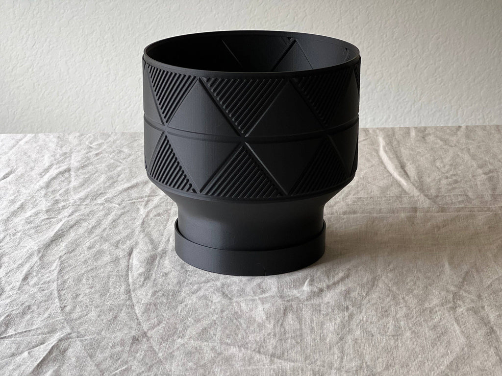 Lightweight Planter Pot | Black | 4", 6" and 8" Sizes
