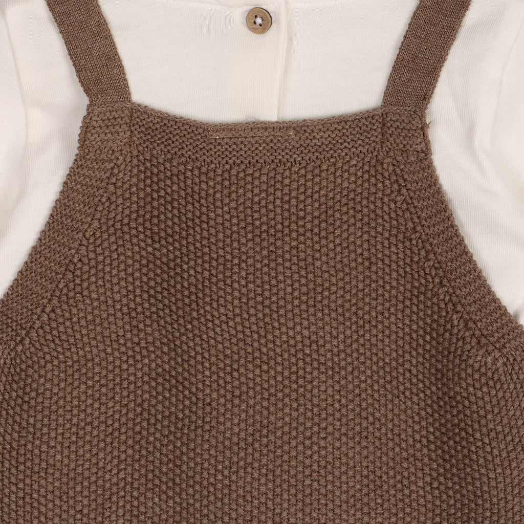 Chunky Sweater Knit Pocket Baby Overall & Bodysuit (Organic)