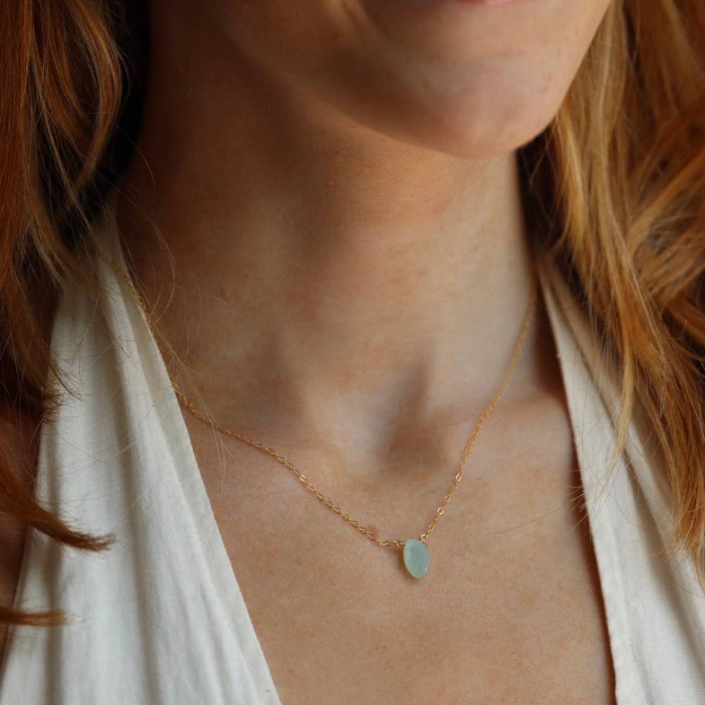 Aqua Druzy Necklace