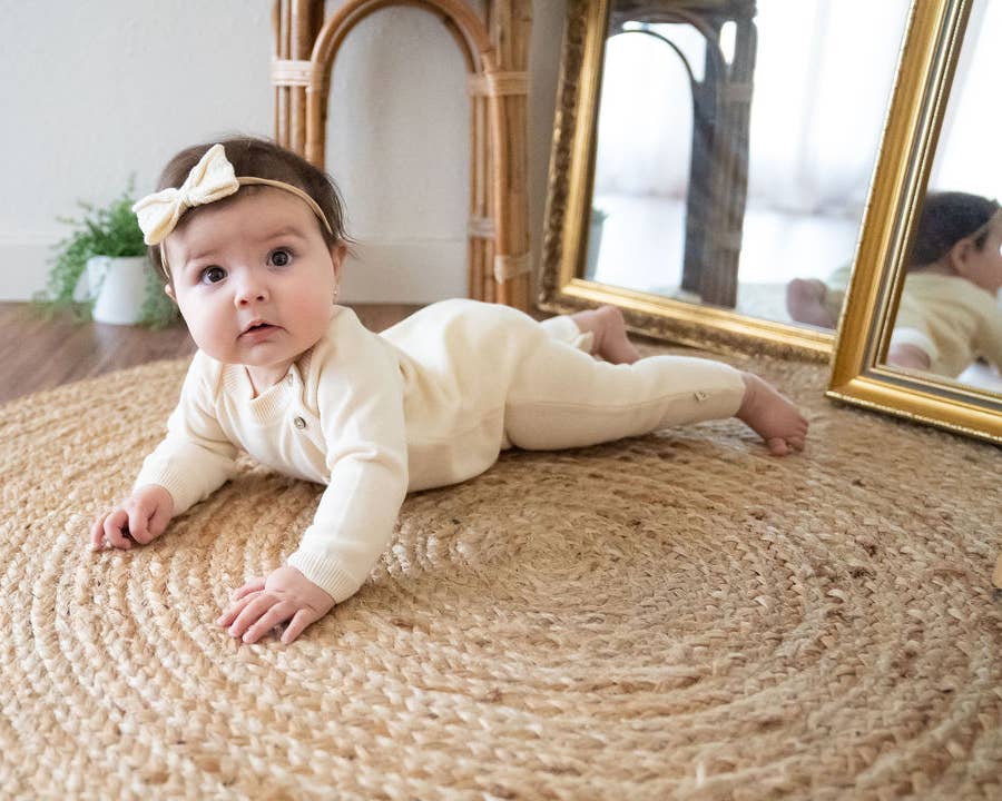 Milan Side Button & Pocket Knit Baby Jumpsuit (Organic)
