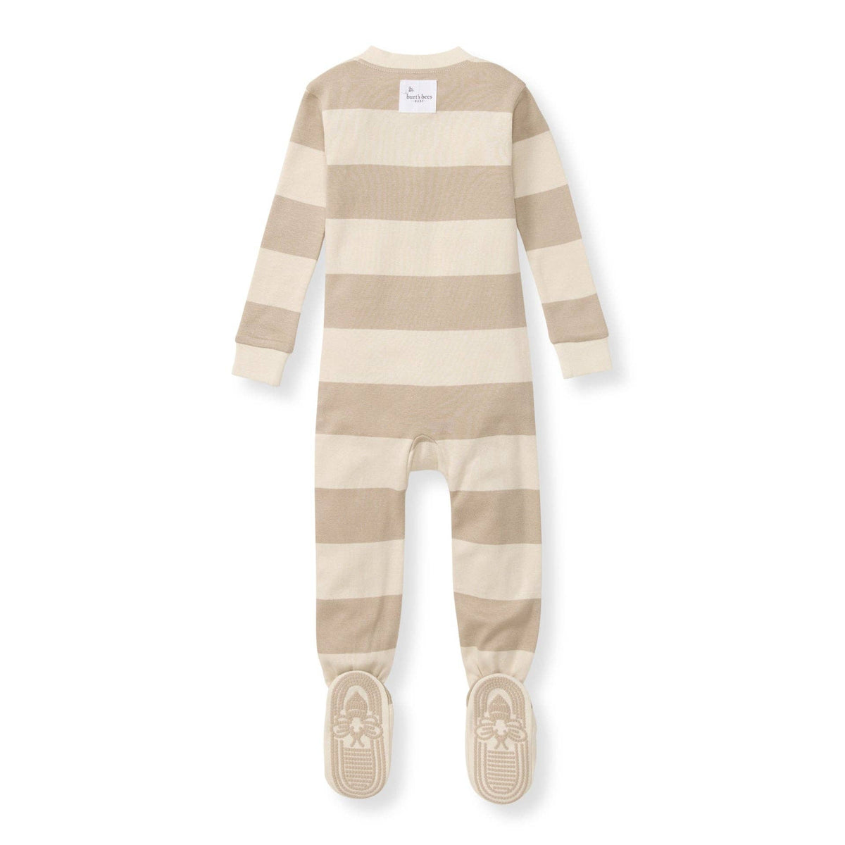 Mommy & Me Rugby Stripe Organic Cotton Sleeper - Oat