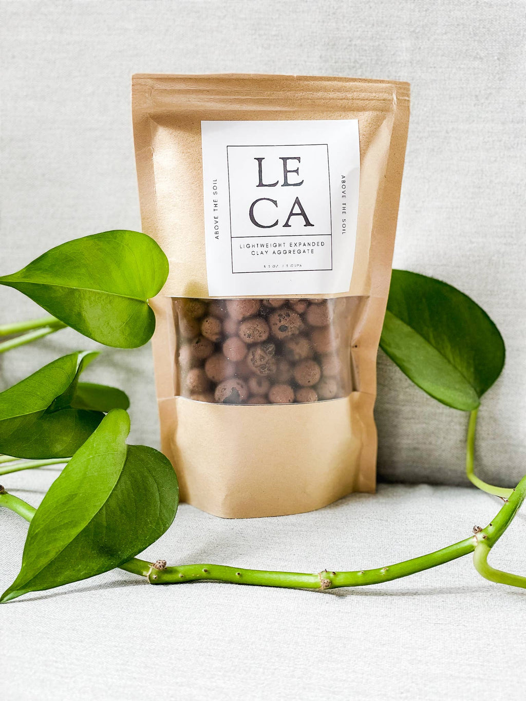 Chunky Potting Soil, Worm Castings, and LECA